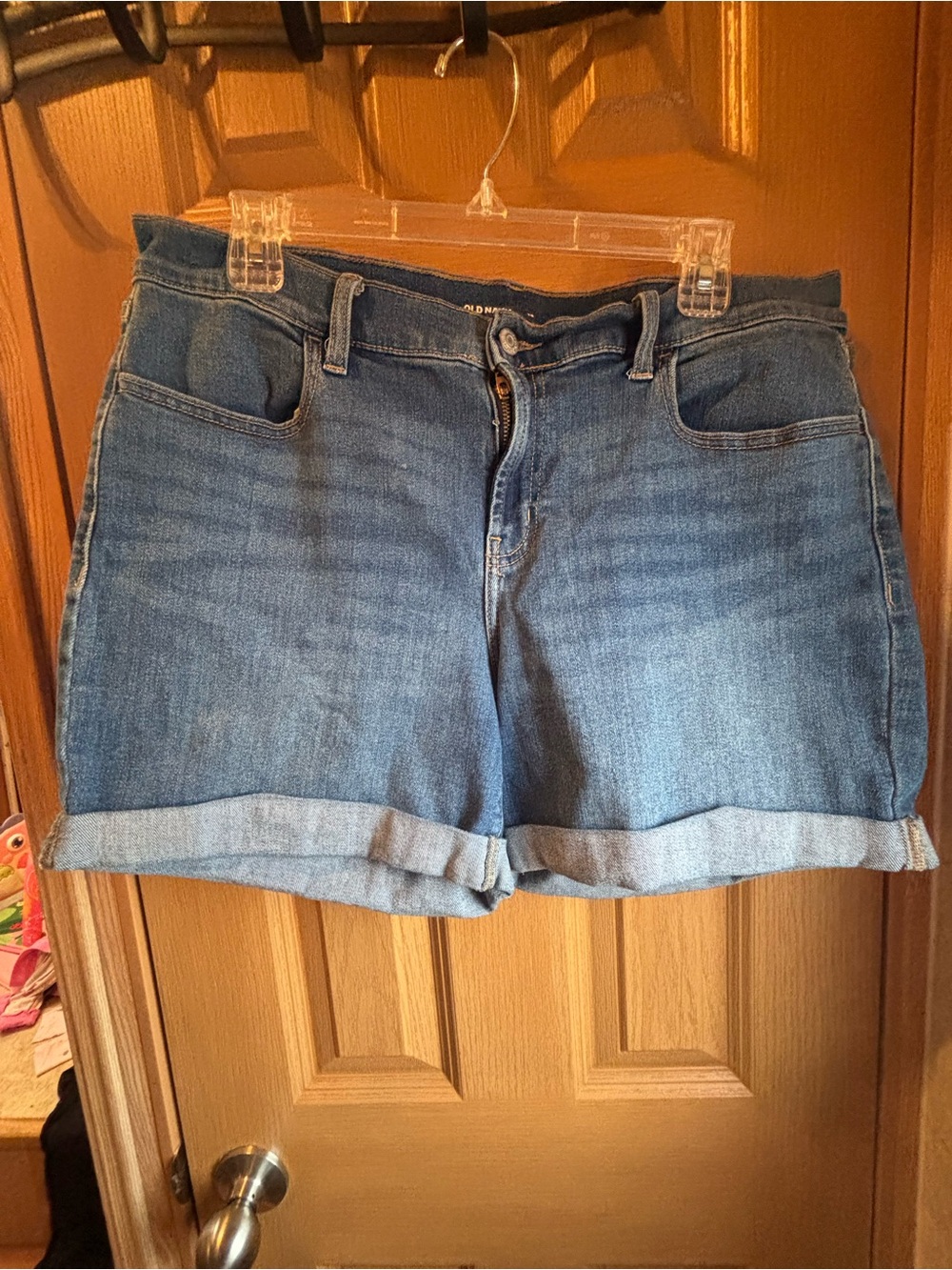 Old Navy Blue Rolled Cuff Denim Shorts